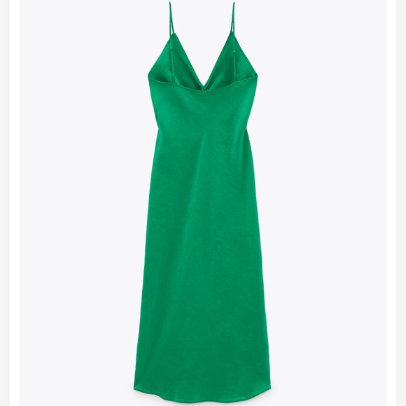 NEW ZARA LONG RUCHED DRESS - Picture 6 of 9